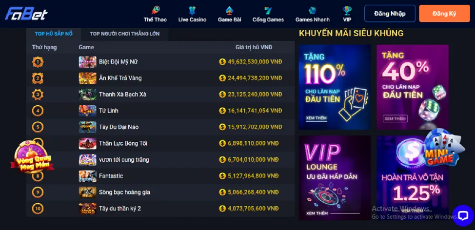 Chương trình VIP vn58 nhà cái